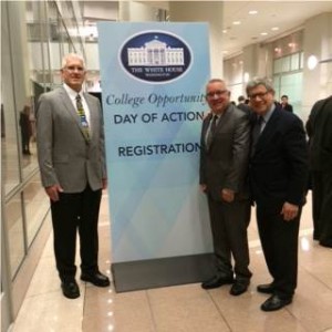 Dana Brown, President of the Massachusetts Association of Secondary School Administrators; Philip Sisson, Provost of Middlesex Community College; Gary Kaplan, Executive Director of JFYNetWorks.