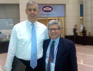 left: Arne Duncan; Secretary of Education | right: Gary Kaplan; JFYNetWorks Executive Director 