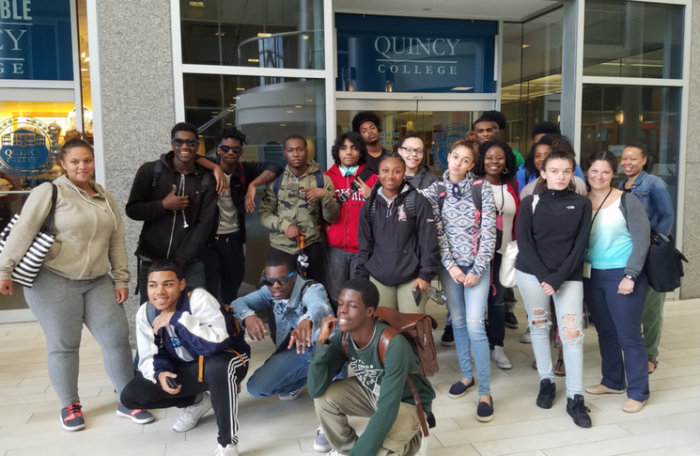 Boston Urban Science Academy students in the Summer Bridge program at Quincy College 8-16-2017