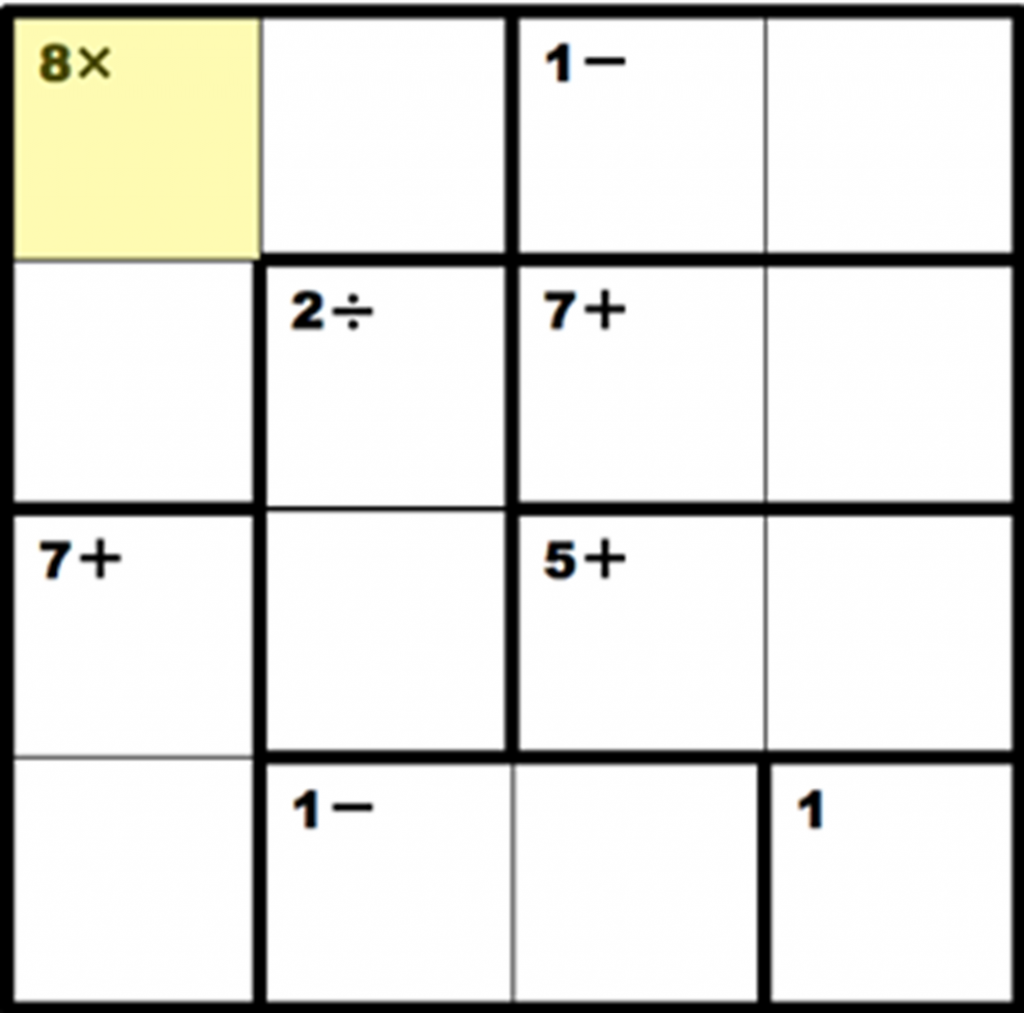 KenKen Math Game fig 1