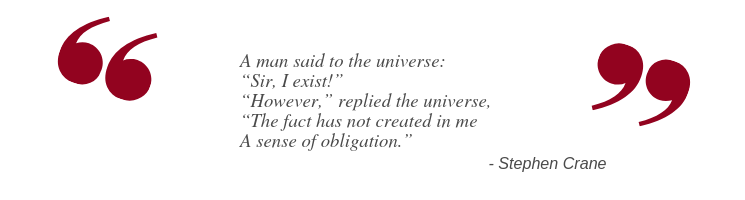 Stephen Crane, Universe