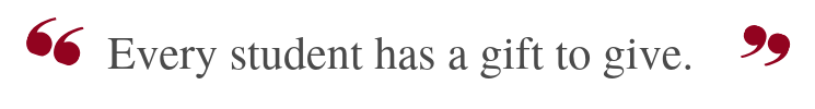 Fate and Faith in a Classroom.Every student has a gift to give.
