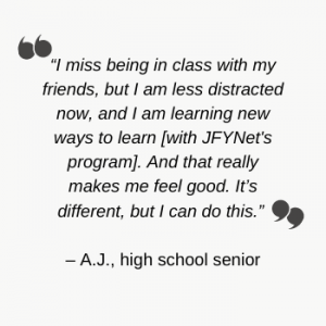 AJ, HS Senior "I can do this!", stories of success