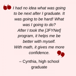 Cynthia, HS Grad finds more confidence in math, JFY_Proven Results stories of success