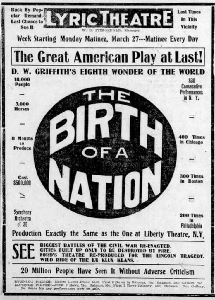 Birth of a Nation theatric poster