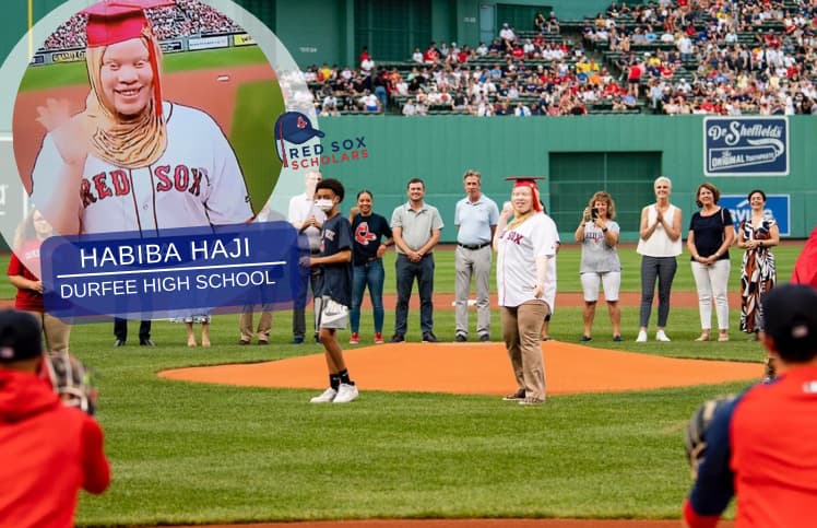 Red Sox Honor a JFY Student. Collaboration with Bridgewater State and Durfee High leads to a 4-year scholarship.