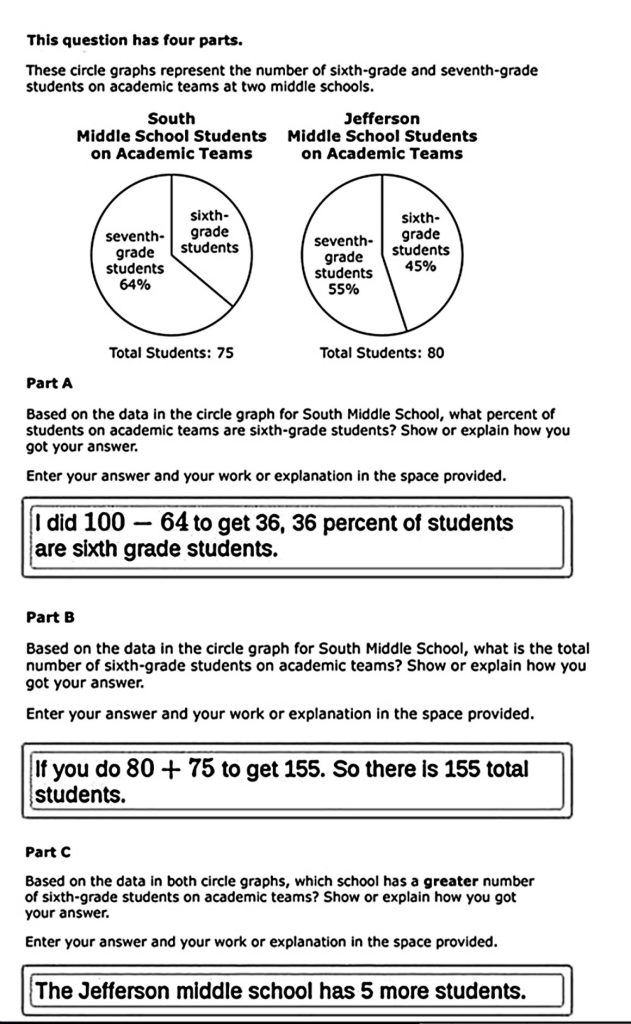 MCAS: practice a constructed response as group