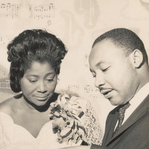 Blach History Month, Musicians, Mahalia Jackson with MLK