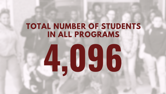 total number of students in all programs, 4096