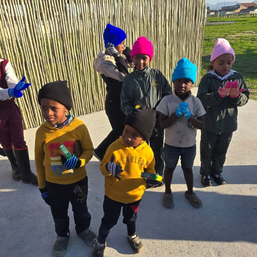 Children participating in a community program in Langa Township South Africa